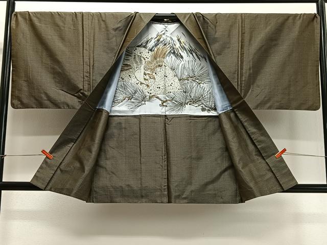 平和屋着物∞男性 羽織 本場大島紬 80亀甲 総詰め 正絹 逸品 CABD4650ua
