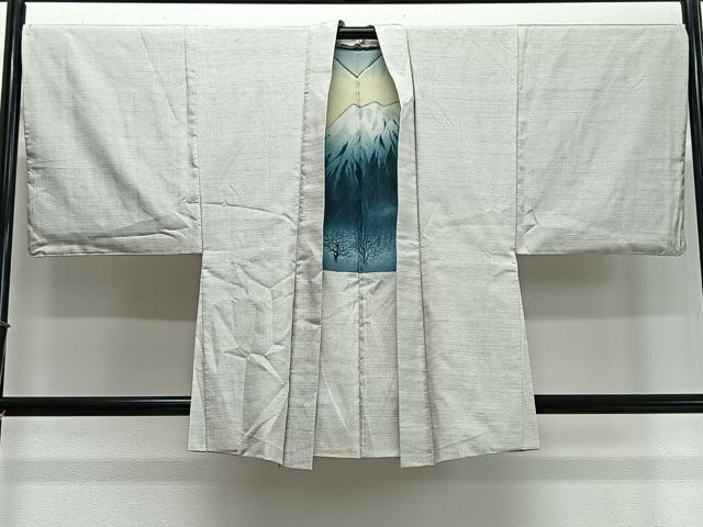 平和屋着物∞男性 羽織 紬地 霞文 正絹 逸品 CABD4653ua