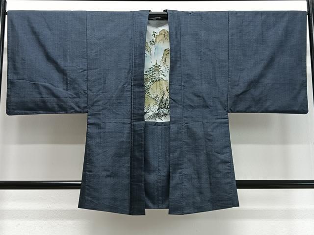 平和屋着物∞男性 羽織 本場大島紬 100亀甲 総詰め 正絹 逸品 CABD4658ua