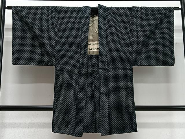 平和屋着物∞男性　長羽織　幾何学文　綿　逸品　CABD4684ua 平和屋着物∞男性 長羽織 幾何学文 綿 逸品 CABD4684ua