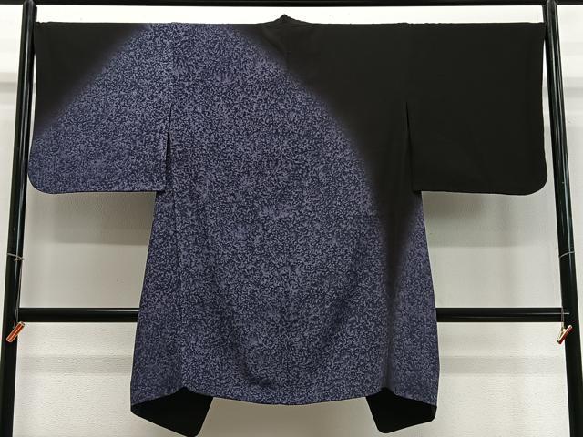 平和屋着物∞コート作家 三本賢 道中着 霞文 ロング丈 正絹 逸品 CABD4714ua