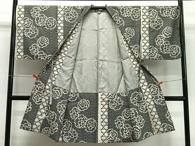 平和屋着物∞道中着 舞花文 ロング丈 洗える着物 CABD4721ua