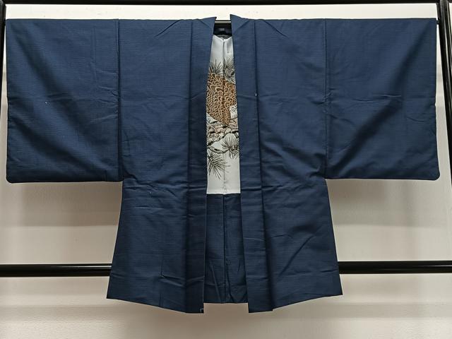 平和屋着物∞男性 羽織 お召地 100亀甲 総詰め 正絹 逸品 CABD4734ua