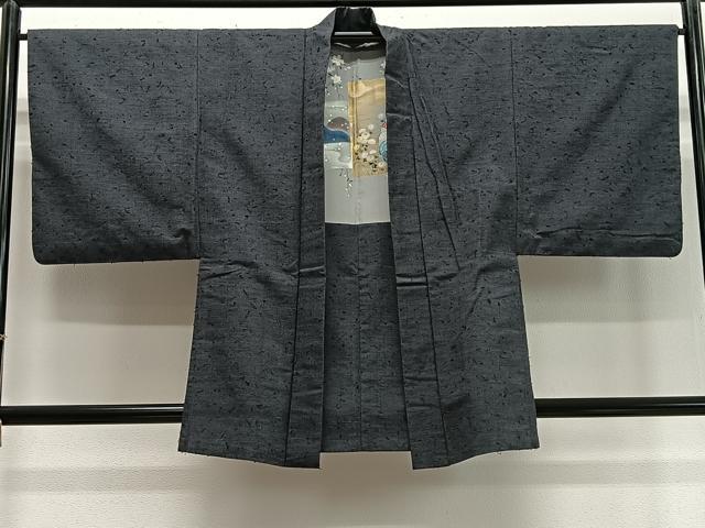 平和屋着物∞男性 羽織 髭紬地 檳榔子染色 正絹 逸品 CABD4735ua