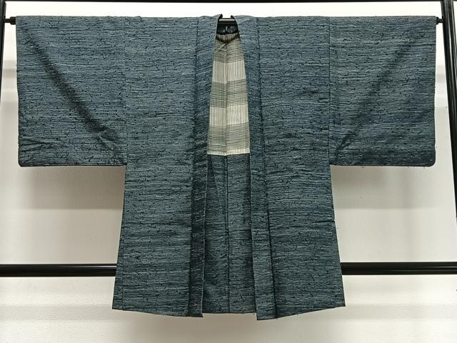 平和屋着物∞男性 羽織 髭紬地 霞文 正絹 逸品 CABD4748ua