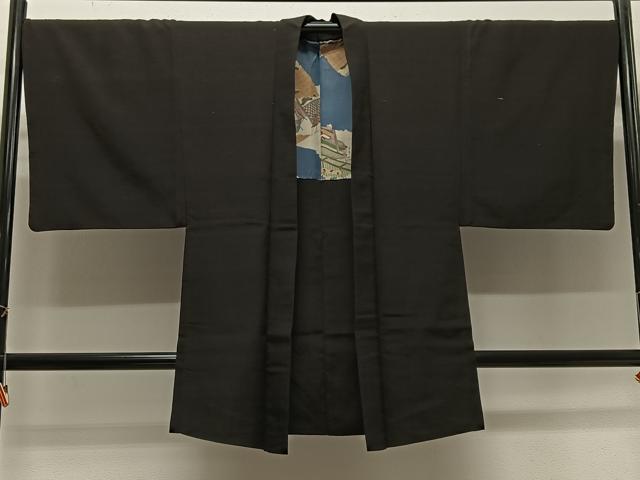 平和屋着物∞男性 羽織 紬地 霞文 正絹 逸品 CABD4776ua