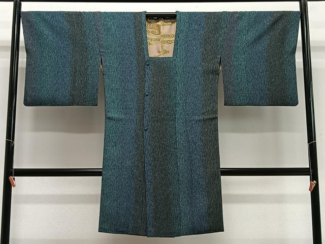 平和屋着物∞道行コート 霞文 ロング丈 正絹 逸品 CABD4786ua