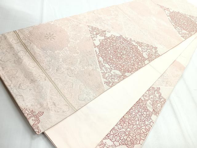 平和屋着物◎六通柄袋帯 正倉院花文 金糸 正絹 逸品 CABD5110nb