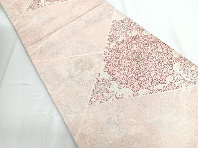 平和屋着物◎六通柄袋帯 正倉院花文 金糸 正絹 逸品 CABD5110nb