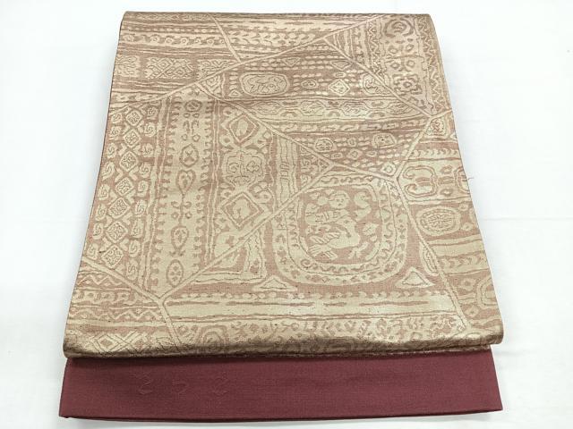 平和屋着物◎六通柄袋帯 さらさ 正絹 逸品 CABD5194nb