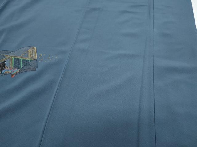 平和屋着物▼訪問着 総刺繍 冊子文 金銀糸 正絹 逸品 CABD5290th