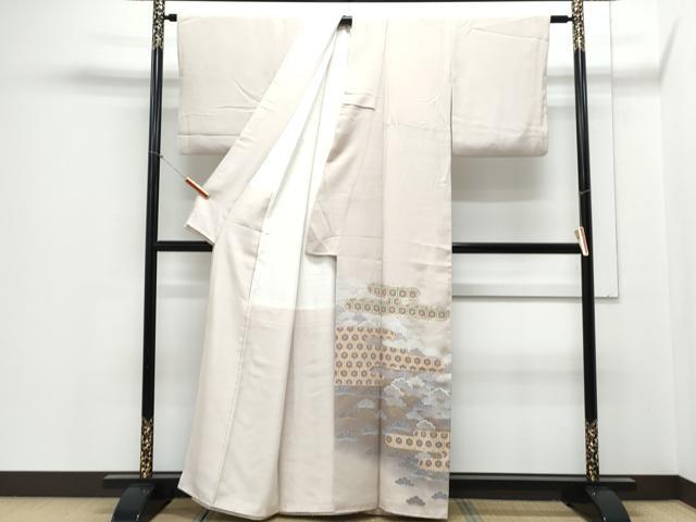 平和屋着物■豪華色留袖 駒刺繍 エ霞松文 暈し染め 金彩 正絹 逸品 CABD5421th