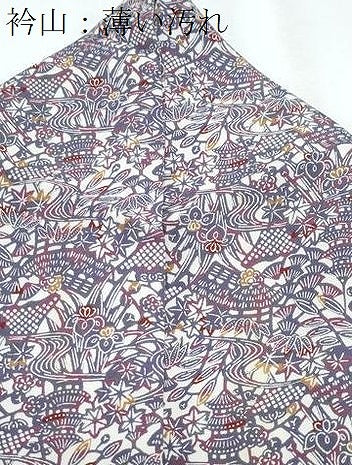 平和屋着物■上質な小紋 風景文 正絹 逸品 CABD5424th