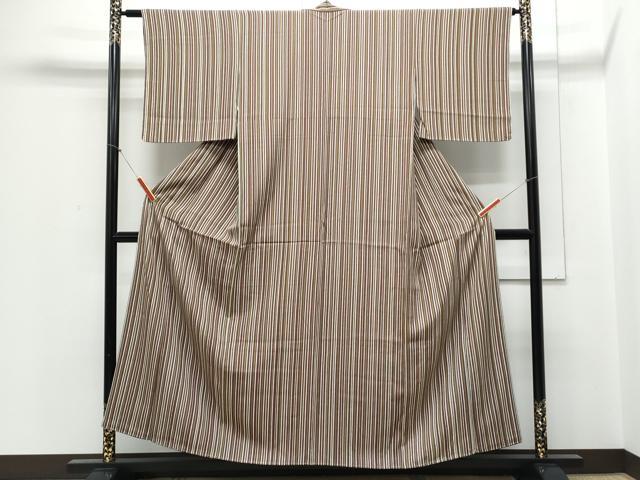 平和屋着物■上質な小紋 間道 正絹 逸品 CABD5425th