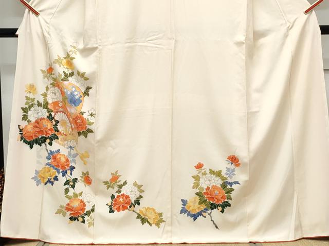 平和屋着物■訪問着 鏡裏花蝶文 金彩 正絹 逸品 CABD5454th