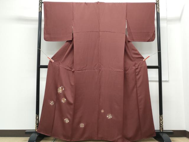 平和屋着物▼訪問着 総刺繍 竹屋町刺繍 正倉院花鳥文 金銀糸 正絹 逸品 CABD5479th