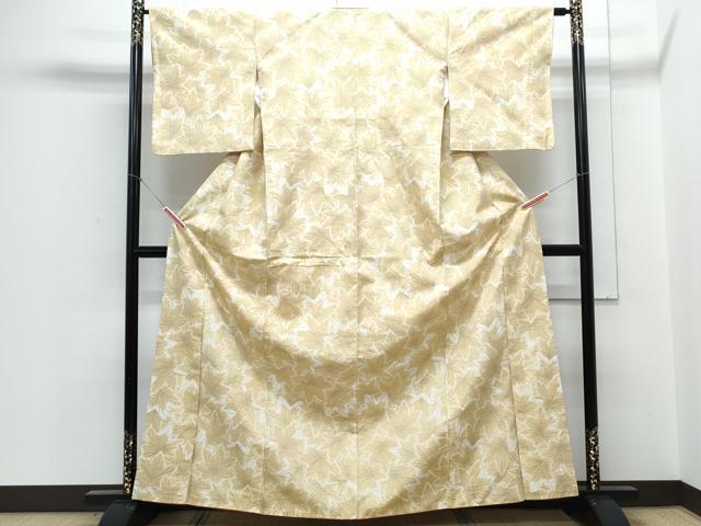 平和屋着物■上質な紬 葉尽くし 正絹 逸品 CABD5573th