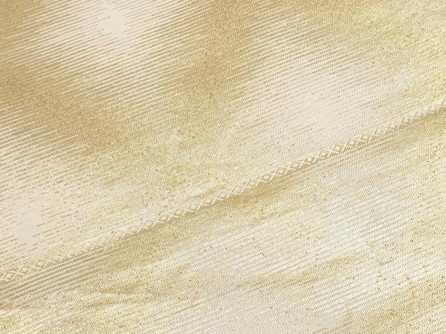 平和屋着物●西陣 織楽浅野 全通柄袋帯 菱霞文 金糸 正絹 逸品 CABD5630hy