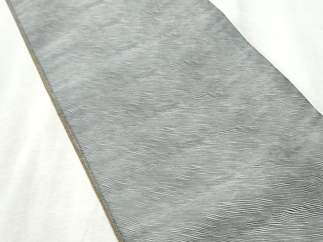 平和屋着物●両面 半幅帯 螺鈿 雪輪舞桜文 金彩 正絹 逸品 CABD5710hy