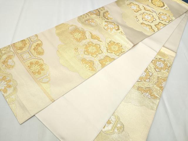 平和屋着物●西陣 川島織物 六通柄 本袋帯 正倉院雲重ね文 金銀糸 正絹 逸品 CABD5764hy