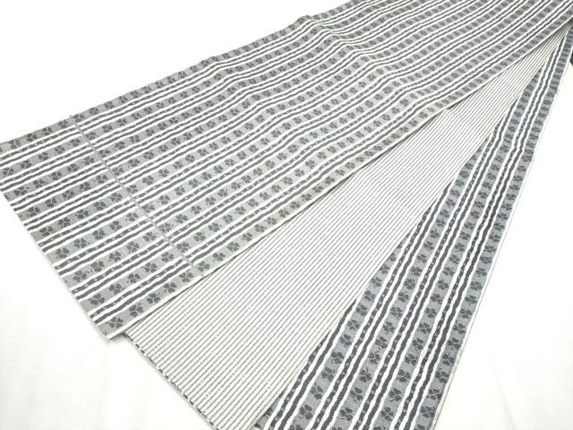 平和屋着物●両面 全通柄袋帯 クローバー 間道 正絹 逸品 CABD5768hy
