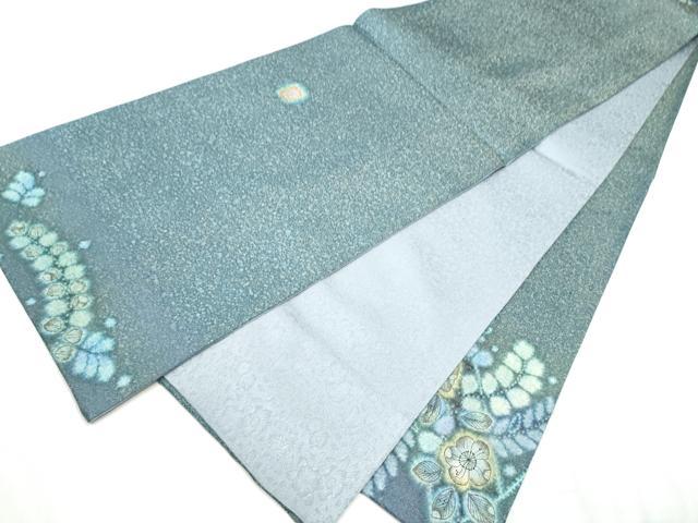 平和屋着物●太鼓柄袋帯 作家物 絞り 辻が花 金通し地 正絹 逸品 CABD5798hy