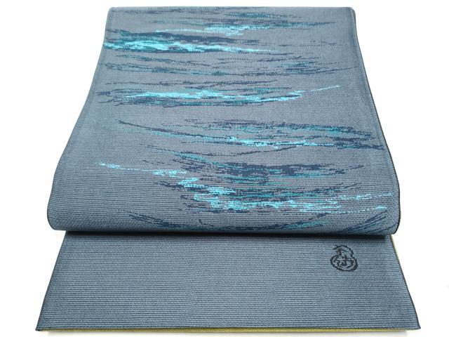 平和屋着物●両面 全通柄袋帯 作家物 霞文 正絹 逸品 CABD5811hy