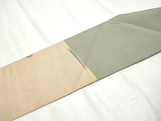 平和屋着物●爪掻き本綴れ 八寸名古屋帯 流水文 金糸 正絹 逸品 CABD5848hy