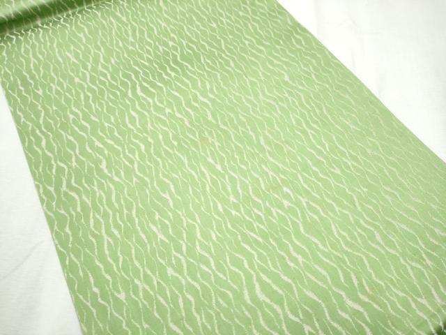 平和屋着物●龍村美術織物 九寸開き名古屋帯 よろけ縞 正絹 逸品 CABD5867hy