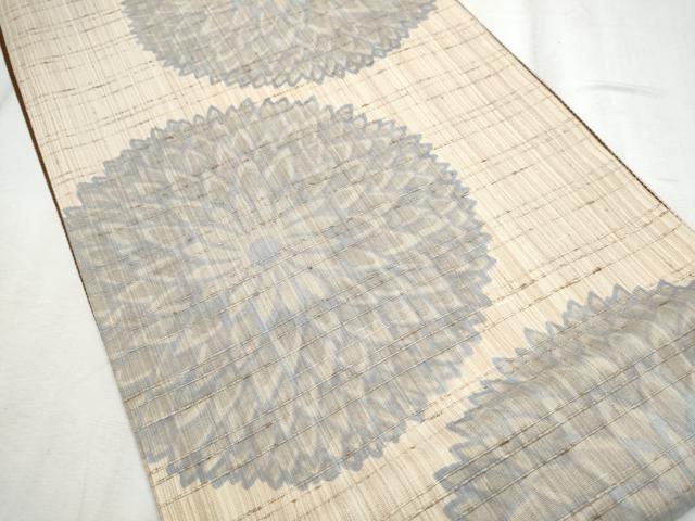 平和屋着物●全通柄袋帯 ぜんまい紬 菊 正絹 逸品 CABD5914hy