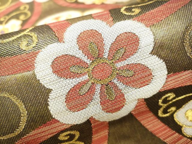 平和屋着物●創業280年 誉田屋源兵衛 六通柄袋帯 宗近錦 本金 正絹 逸品 CABD5972hy