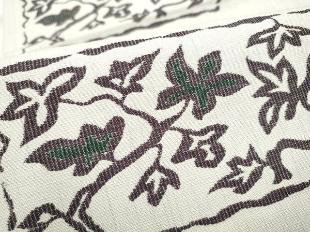 平和屋着物●六通柄袋帯 枝花文 正絹 逸品 未使用 CABD5981hy