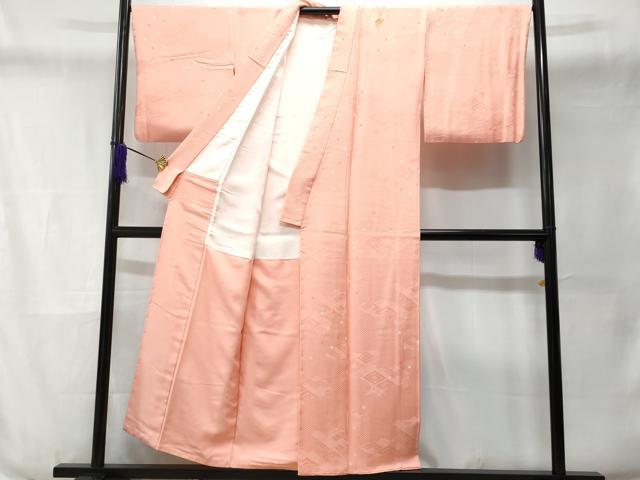平和屋着物■上質な小紋 菱文 正絹 逸品 CABD6122fb