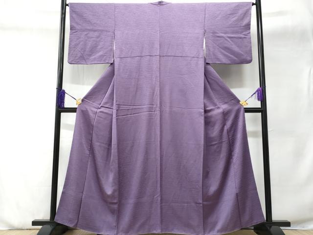 平和屋着物■上質な色無地 流水地紋 濃鼠色 正絹 逸品 CABD6139fb