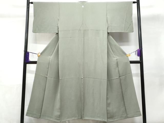平和屋着物■上質な色無地 山鳩色 反端付き 正絹 逸品 CABD6264fb