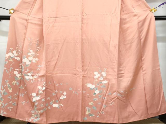 平和屋着物■訪問着 枝菊文 暈し染め 正絹 逸品 CABD6274fb
