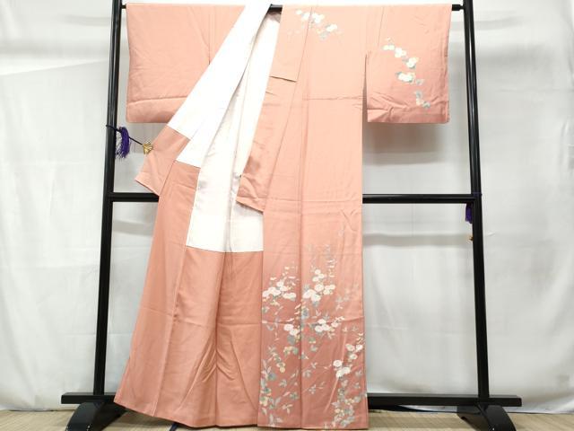 平和屋着物■訪問着 枝菊文 暈し染め 正絹 逸品 CABD6274fb