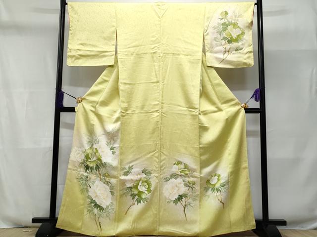 平和屋着物■訪問着 枝牡丹 暈し染め 正絹 逸品 CABD6295fb
