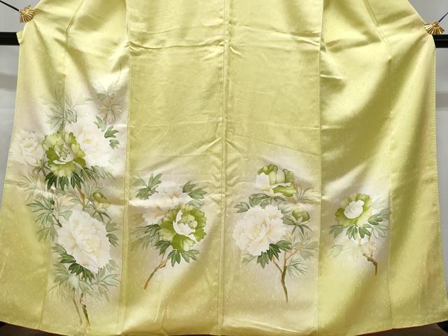 平和屋着物■訪問着 枝牡丹 暈し染め 正絹 逸品 CABD6295fb