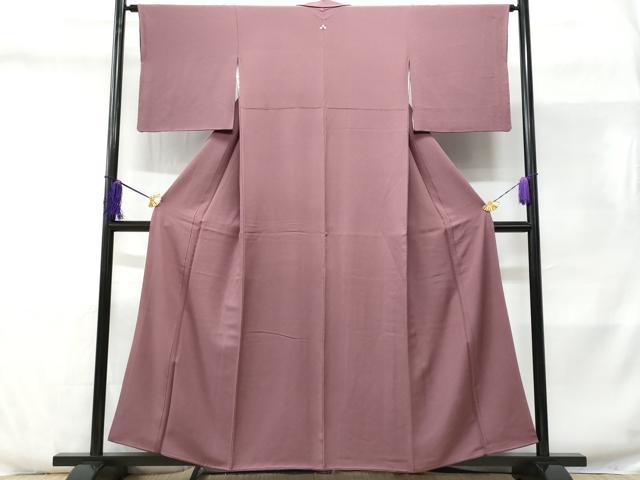平和屋着物■上質な色無地 薄紫色 反端付き 正絹 逸品 CABD6348fb