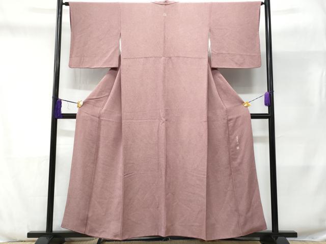 平和屋着物■江戸小紋 作家物 草木染 鮫小紋柄 鬼しぼ縮緬 正絹 逸品 CABD6370fb