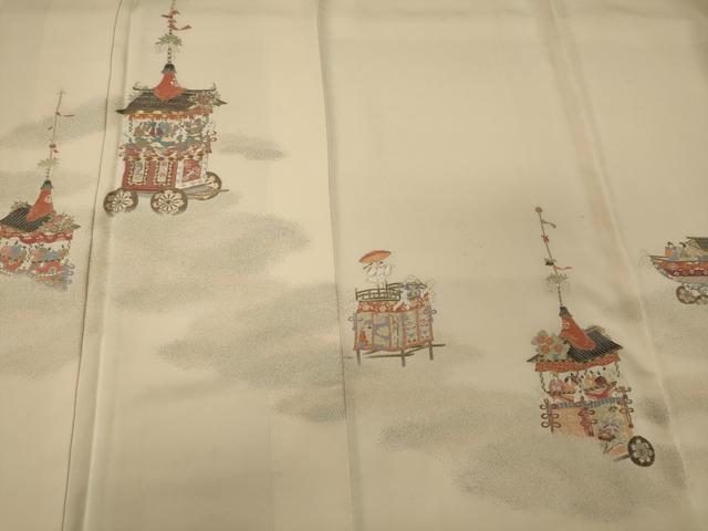 平和屋着物■訪問着 祇園祭 寿光織 金糸 正絹 逸品 CABD6433oy