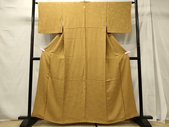 平和屋着物■上質な色無地 櫨染色 正絹 逸品 CABD6474oy