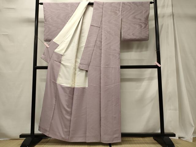 平和屋着物■上質な色無地 霞文 紅藤色 正絹 逸品 CABD6488oy