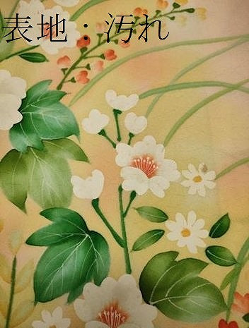 平和屋着物■訪問着 草花文 暈し染め 正絹 逸品 CABD6599oy