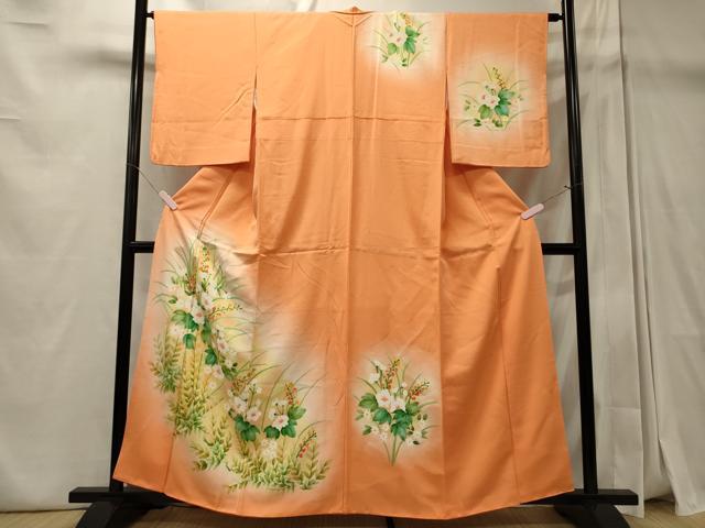 平和屋着物■訪問着 草花文 暈し染め 正絹 逸品 CABD6599oy