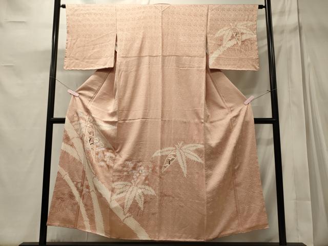 平和屋着物■訪問着 絞り 刺繍 笹竹花松文 金彩 正絹 逸品 未使用 CABD6627oy