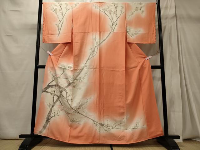 平和屋着物■訪問着 枝桜文 暈し染め 金銀彩 正絹 逸品 CABD6684oy