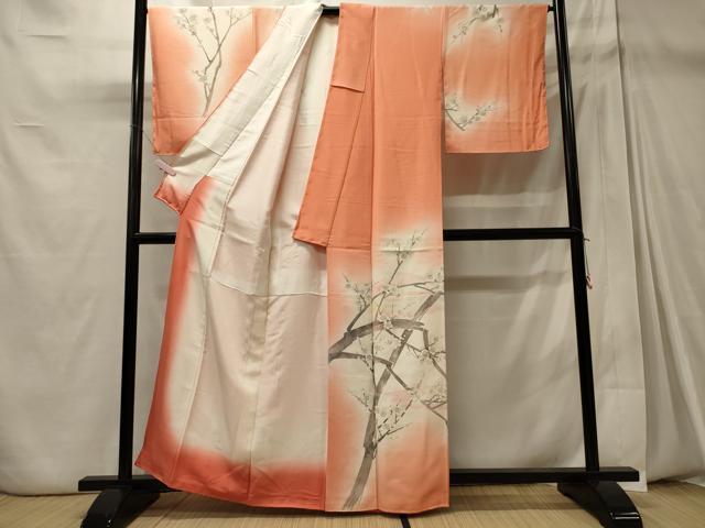 平和屋着物■訪問着 枝桜文 暈し染め 金銀彩 正絹 逸品 CABD6684oy