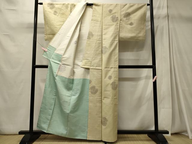 平和屋着物■上質な紬 亀甲花文 正絹 逸品 CABD6686oy